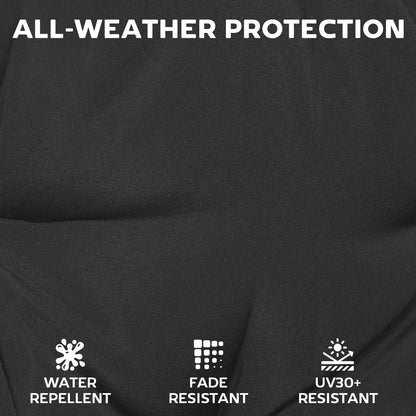 2Pcs Garden Chair Cushions, Waterproof Seat Pads, Black