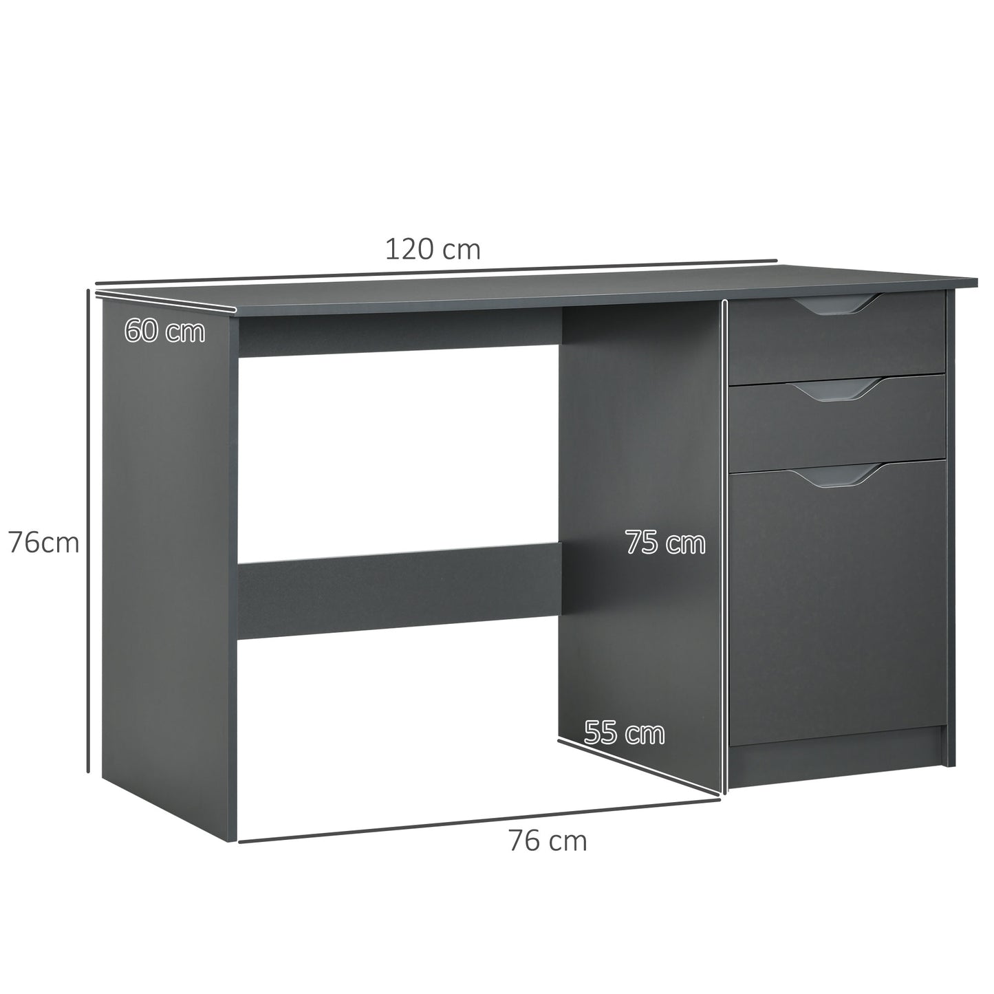 Desk with Shelves