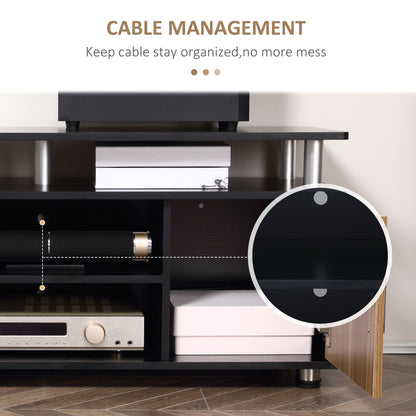 TV Cabinet Stand Entertainment Center Media Console Storage Black, Walnut