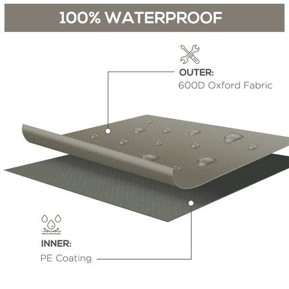 600D Oxford Patio Set Cover Outdoor Garden Rattan Furniture Protection Cover Protector Waterproof Anti-UV Grey 210L x 140W x 80Hcm