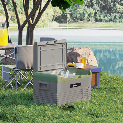 30L Car Refrigerator 12V Portable Freezer for Camping, Light Green