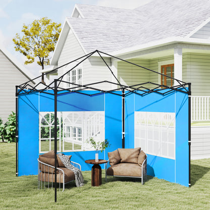 Gazebo Side Panels for 3x3(m) or 3x6m Gazebo Canopy, 2 Pack, Blue