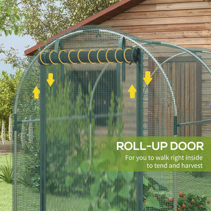 Fruit Cage, Plant Protection Tent, 1.2 x 2.4 x 1.9m, Green