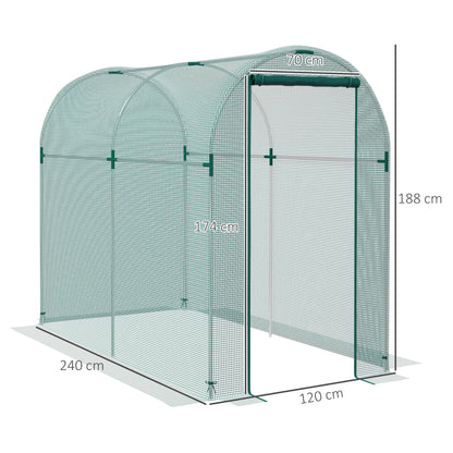 Fruit Cage, Plant Protection Tent, 1.2 x 2.4 x 1.9m, Green