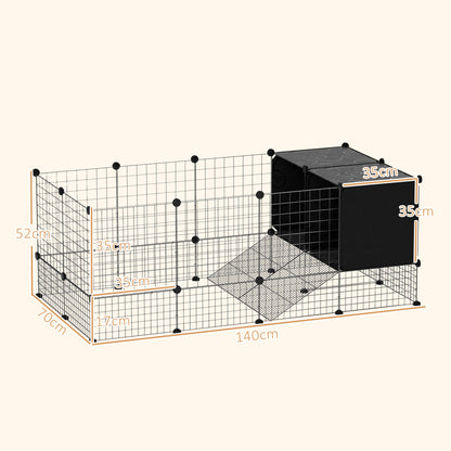 DIY Small Animal Cage w/ Elevated Huts, for Guinea Pigs, Rabbits