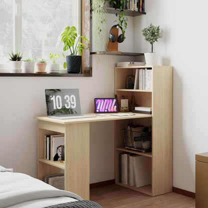 120cm Computer Desk Bookshelf Writing Table Workstation 6 Shelves