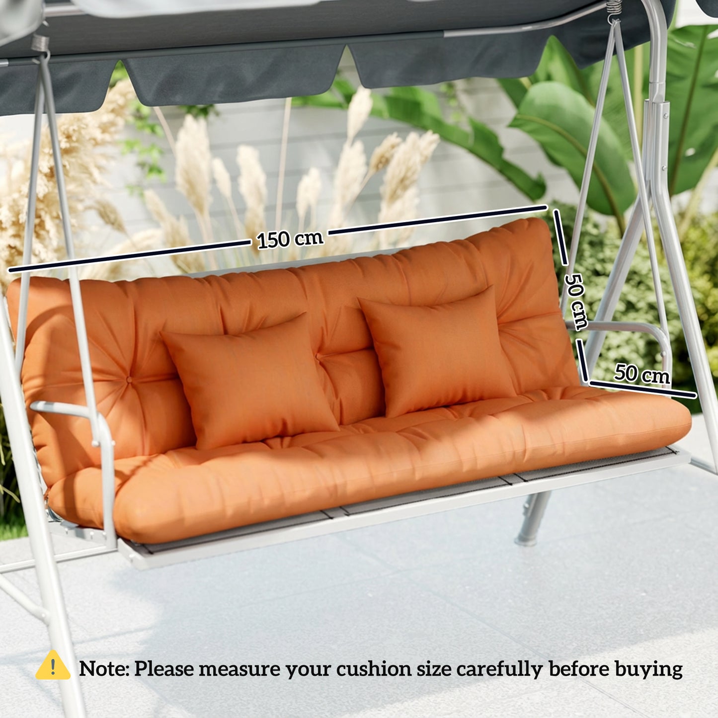 Outdoor Seat Cushions Back Cushion with 2 Pillows, Seat Pads