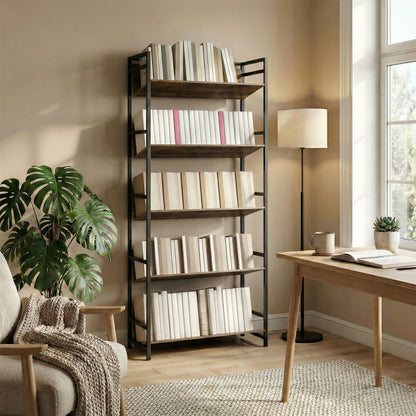 836-690V00AK Anti-Slip Design 5-Tier Rustic Brown