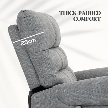 Power Lift Recliner Chair for Elderly with Massage and Heat Grey