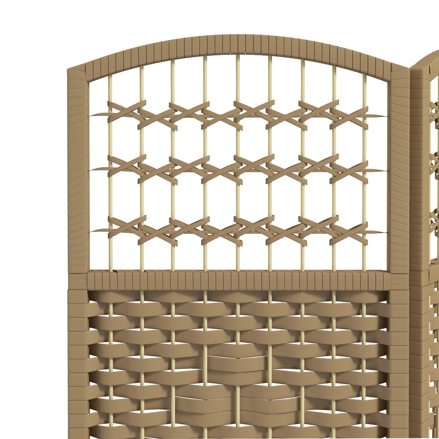 3 Panel Folding Room Divider, Freestanding Privacy Screen, Natural