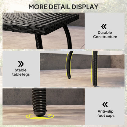90 cm Rattan Garden Coffee Table Wicker Outdoor Table Furniture