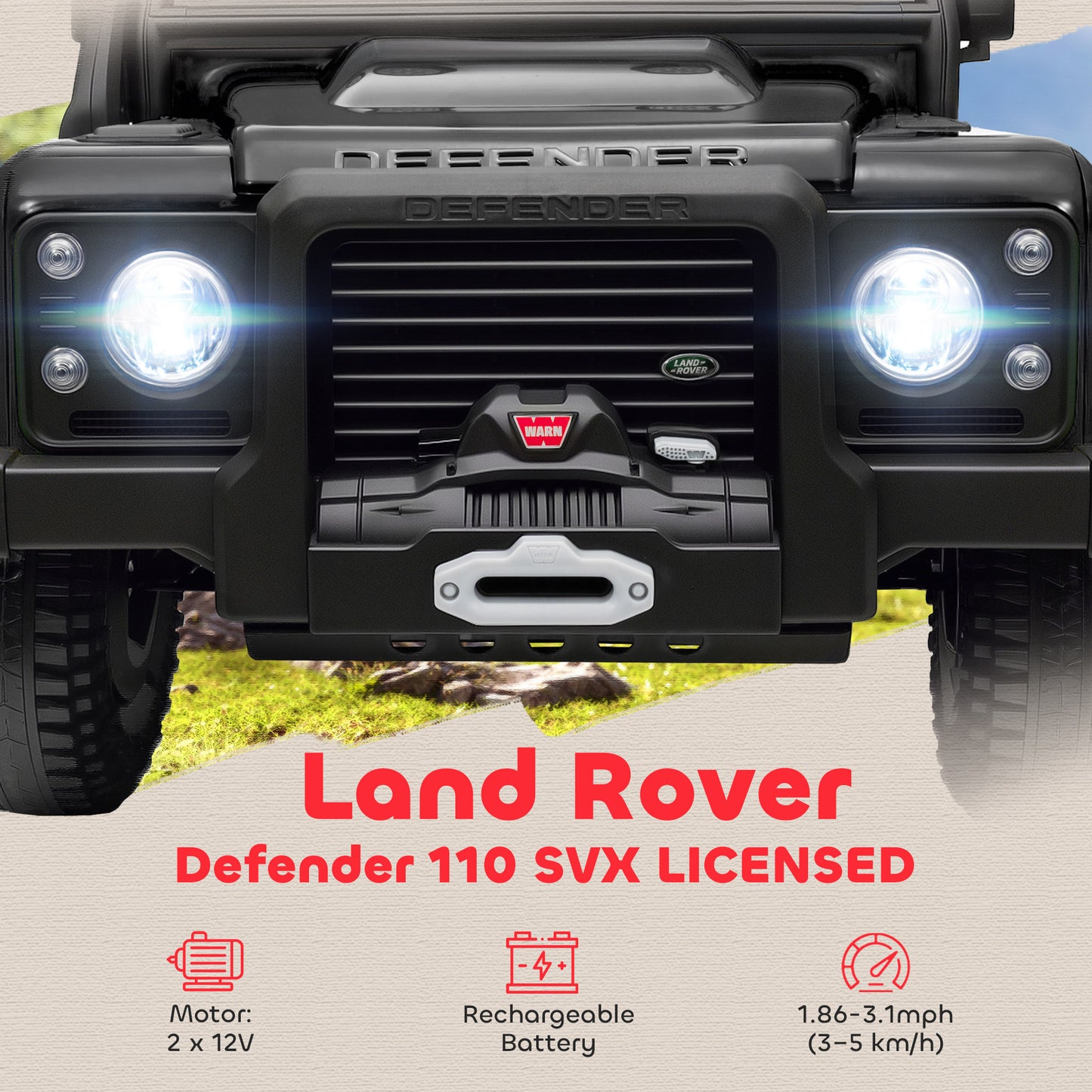 Kids Ride On Car, 12V Battery-Powered Electric Car with Remote Black