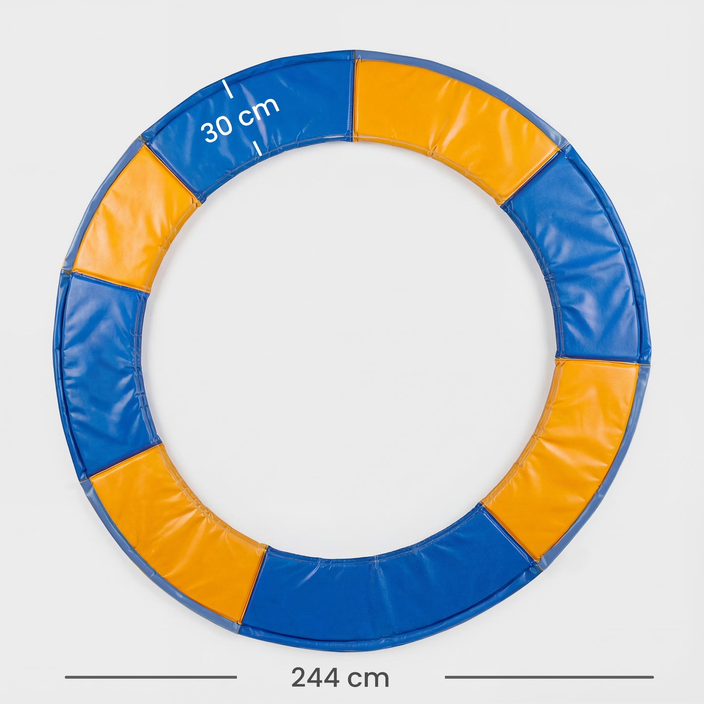 8FT Trampoline Spring Cover, Plastic Trampoline Pad, Yellow and Blue