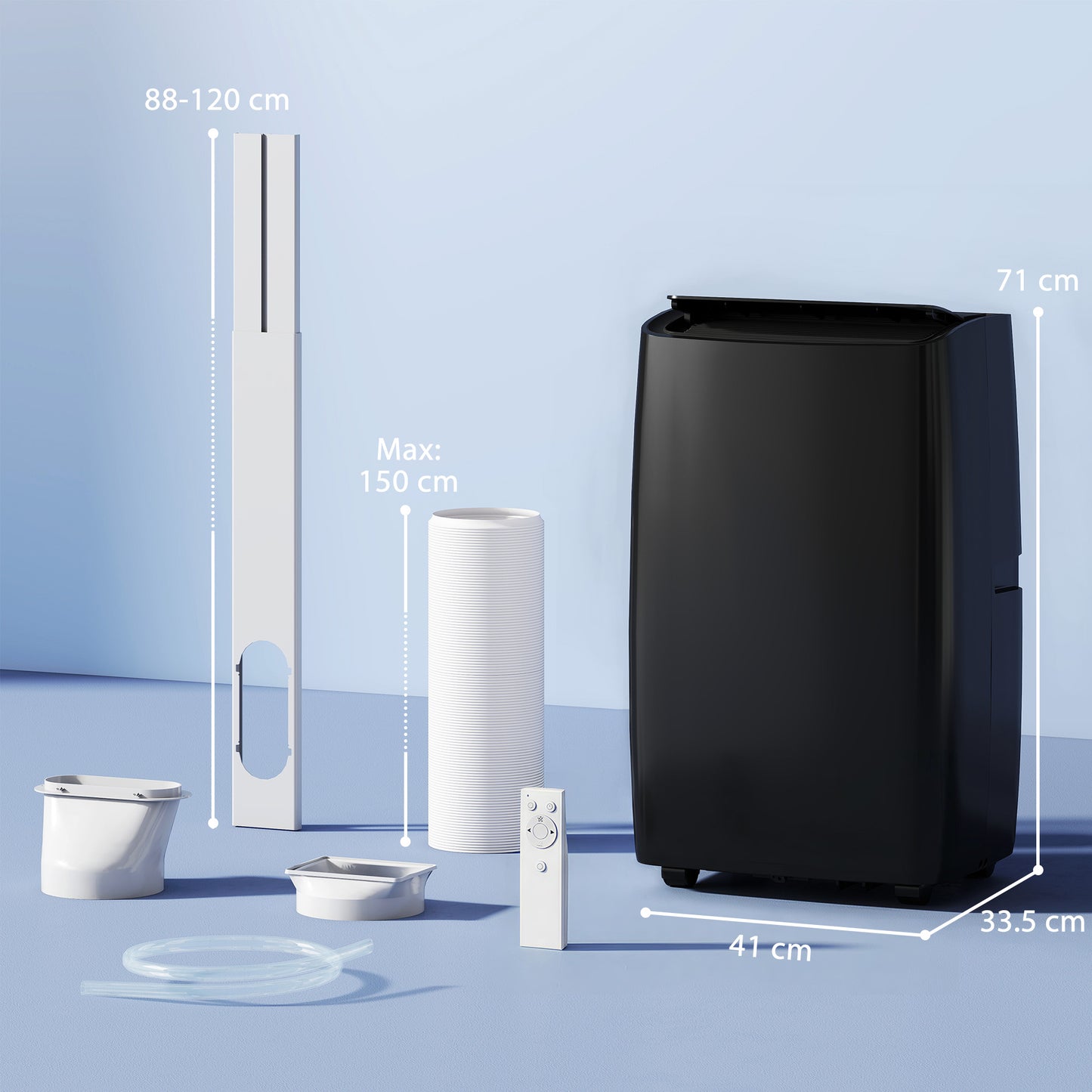 14,000 BTU Portable Air Conditioner Unit with Remote, 24H Timer