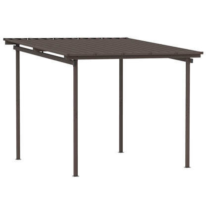 3 x 3(m) Waterproof Metal Pergola Easy to Assemble Lean to Pergola