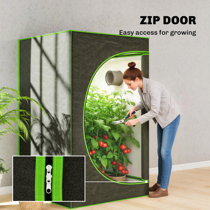 Grow Tent, Reflective Mylar Hydroponic Growing Tent, Black