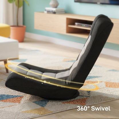 Folding Floor Chair, Floor Sofa with Adjustable Backrest, Wide Seat