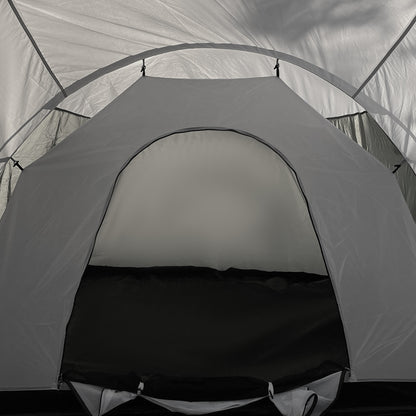 Large Tunnel Tent with 3 Bedroom, Living Area and Porch, Grey