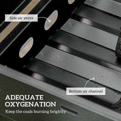 Portable Charcoal Grill with Pull-Out Charcoal Basin