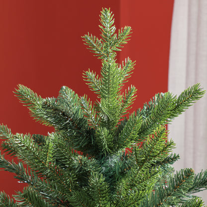 7 Ft Artificial Christmas Tree with Metal Base, Hinged Branches