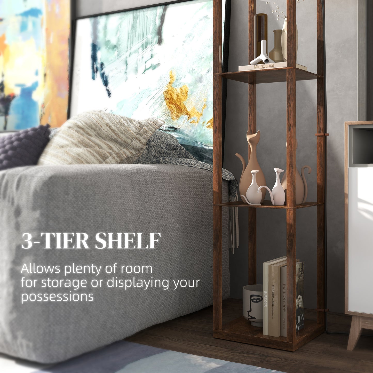Nesting Coffee Table Set of 2 with Metal Frame, Black Marble Effect