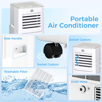 7000 BTU Mobile Air Conditioner Indoor Portable AC Unit w/ RC, White