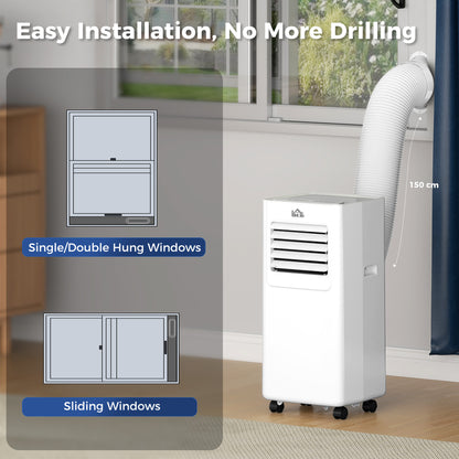 7000 BTU Mobile Air Conditioner Indoor Portable AC Unit w/ RC, White