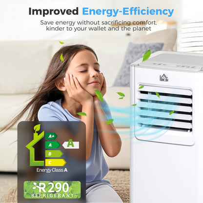 7000 BTU Mobile Air Conditioner Indoor Portable AC Unit w/ RC, White