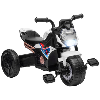 3 in 1 Baby Trike with Headlights, Music, Horn - White
