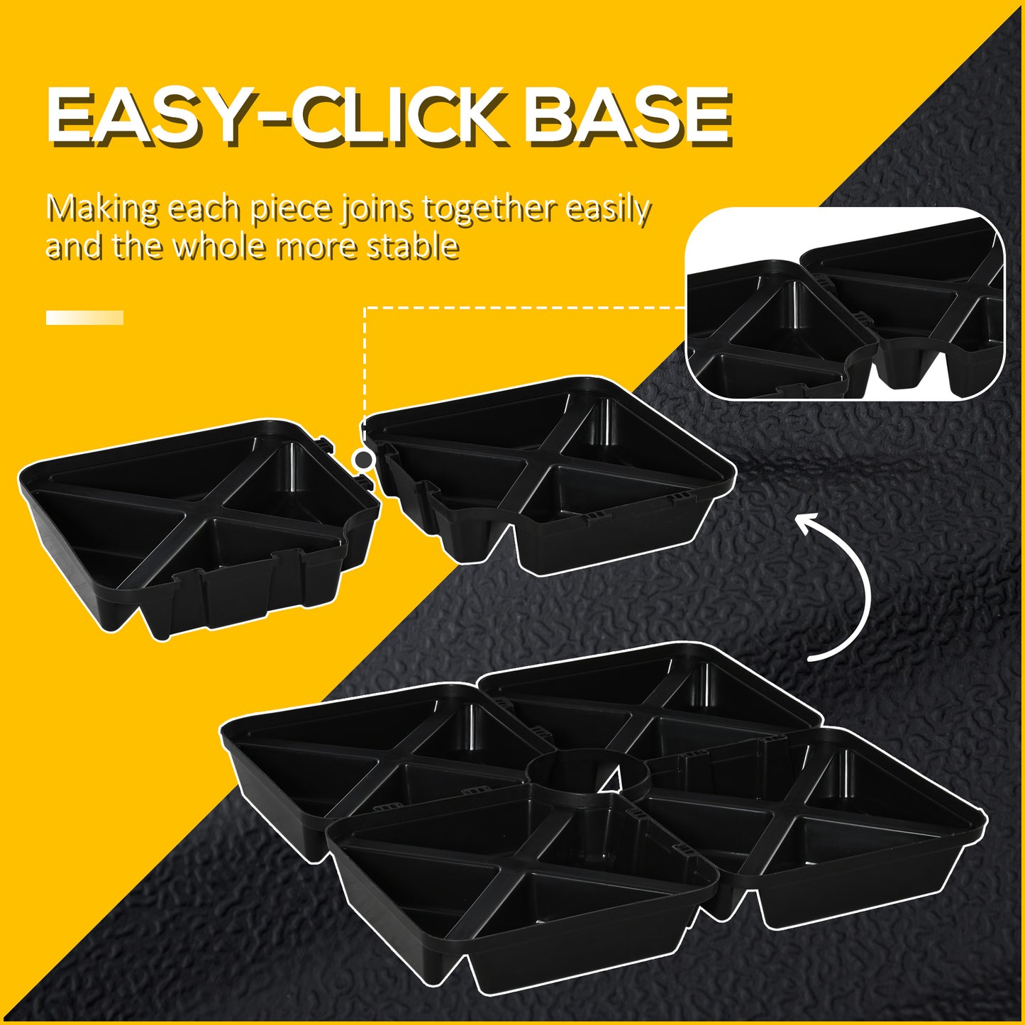 4 Pcs Parasol Umbrella Base Sand Filled Up to 80kg for Banana Hanging