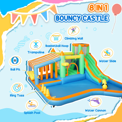 Inflatable Bouncy Castle with 550W Blower for Kids, 360x315x195 cm