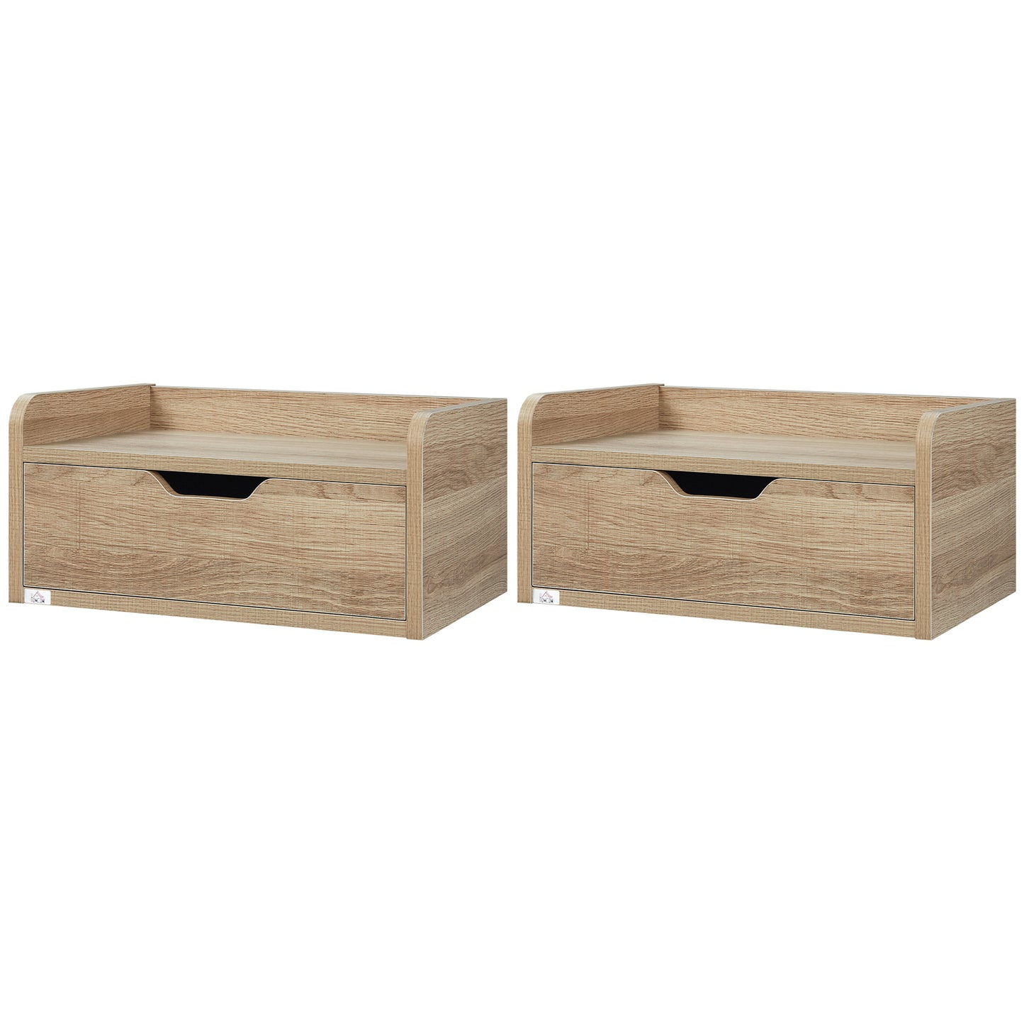 Floating Bedside Cabinet with Drawer, Wall Mounted Nightstands, Modern Bedside Table with Storage for Bedroom