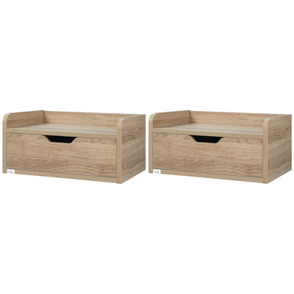 Floating Bedside Cabinet with Drawer, Wall Mounted Nightstands, Modern Bedside Table with Storage for Bedroom