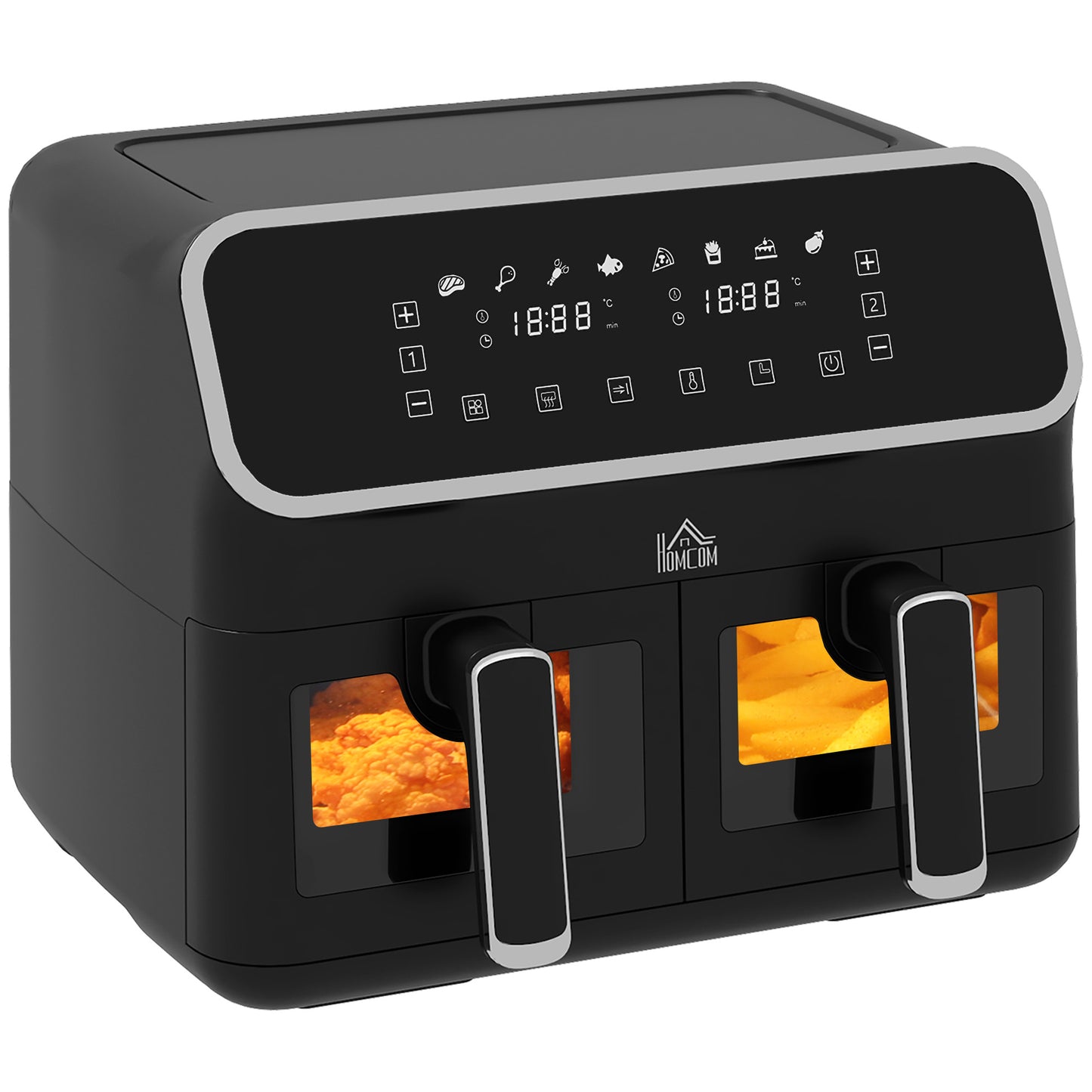 Dual Zone Air Fryer 8L Double Air Fryer with SYNCFinish 2700W Silver