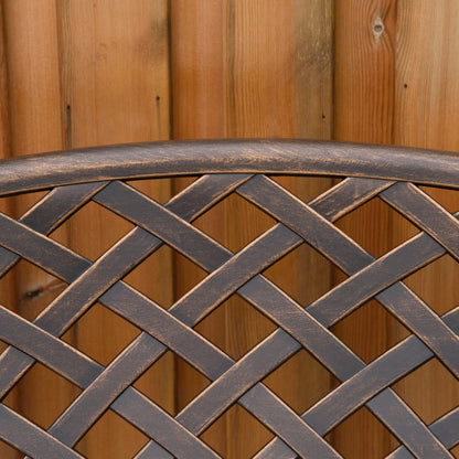 Cast Aluminium Outdoor Garden Bench 2 Seater Antique Patio Porch Park Loveseat Chair, Bronze