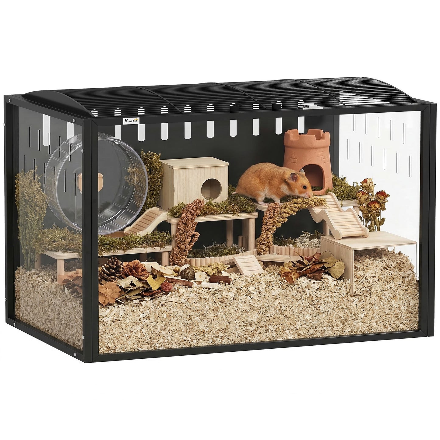 Hamster Cage Steel Acrylic Rat Cage with Openable Top