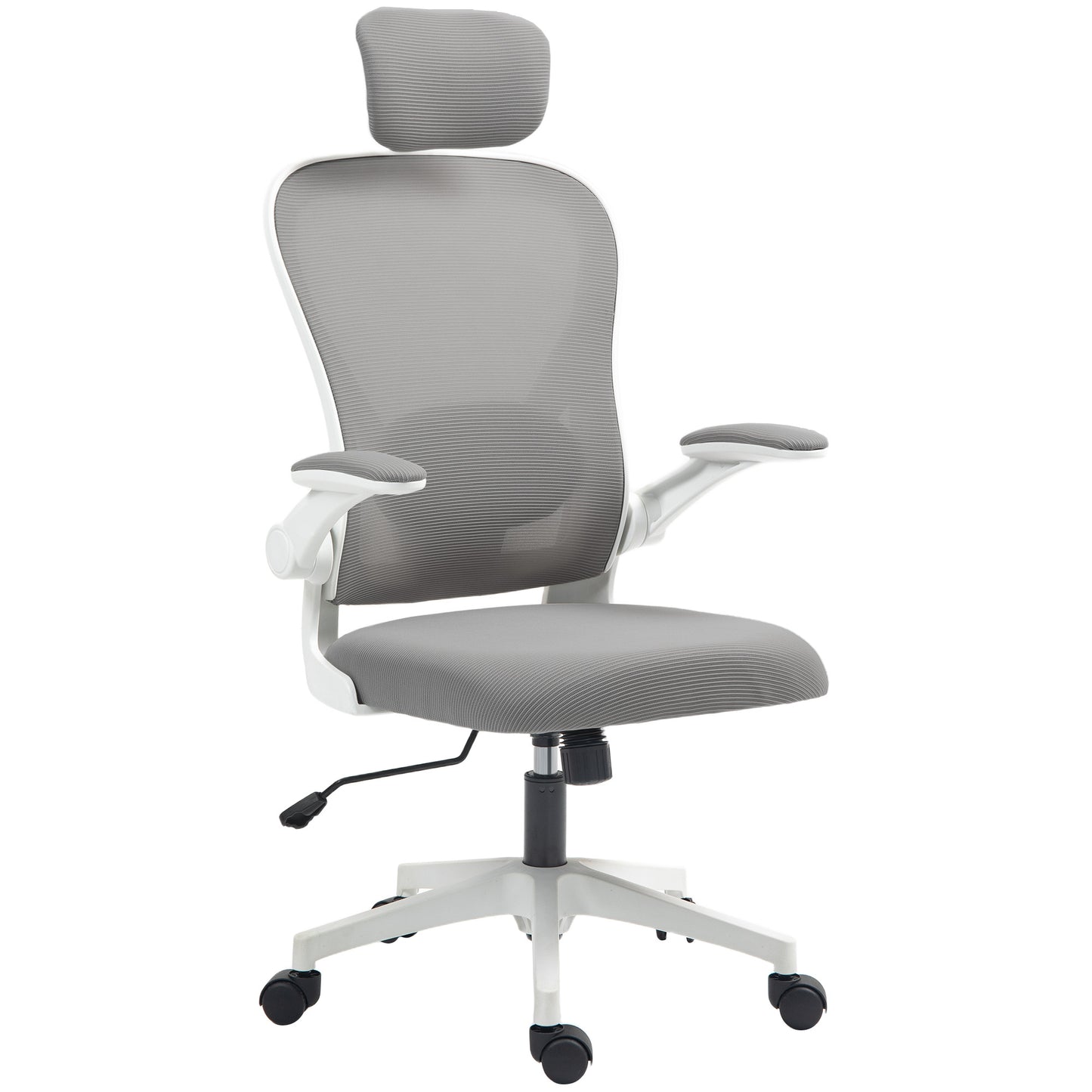 Ergonomic Mesh Office Chair with Headrest, Lumbar Support, Grey