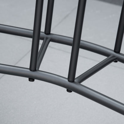 Double Glider Companion Rocking Chairs Loveseat Garden Table Black