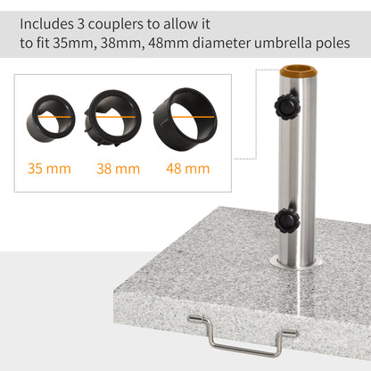 25KG Umbrella Base Parasol Holder Outdoor Wheel Marbel Lawn Garden