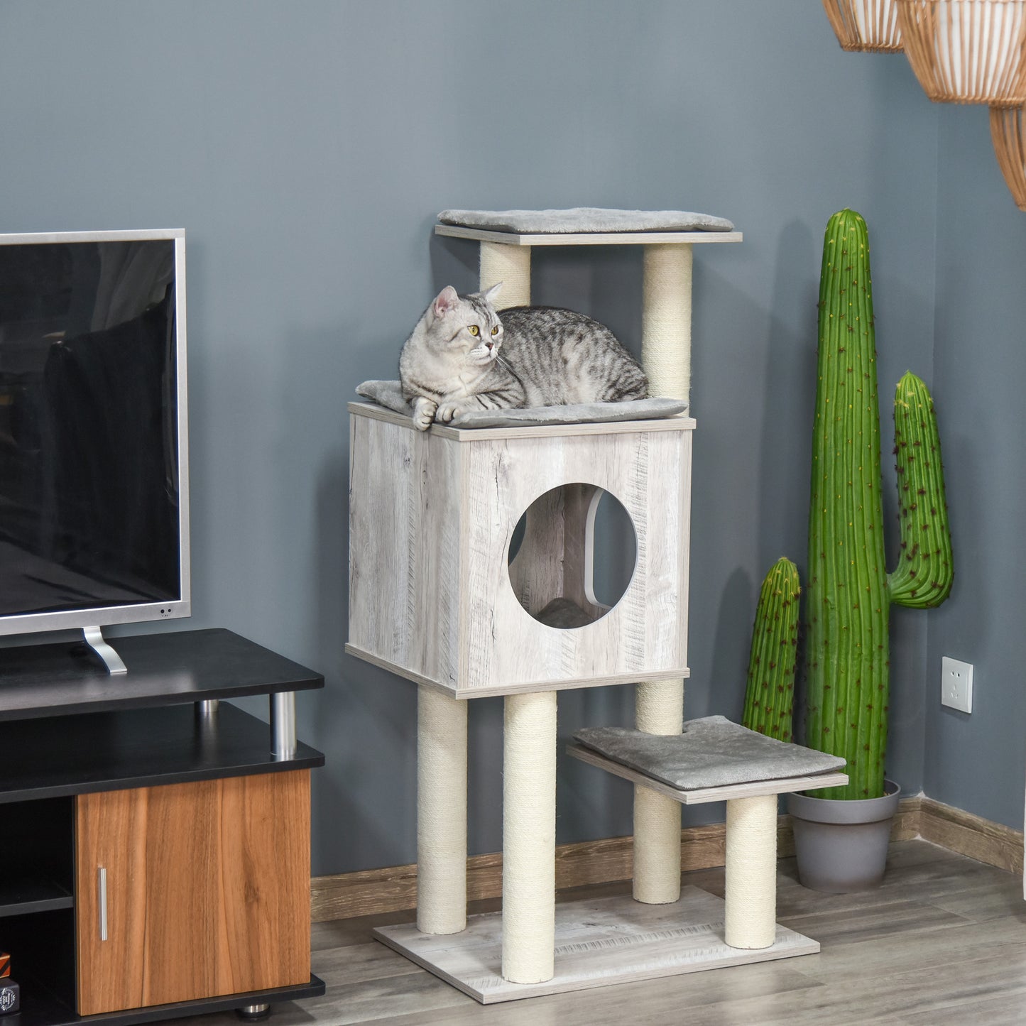 Multi-Level Cat Tree Tower Activity Center w/ Scratching Posts Condo