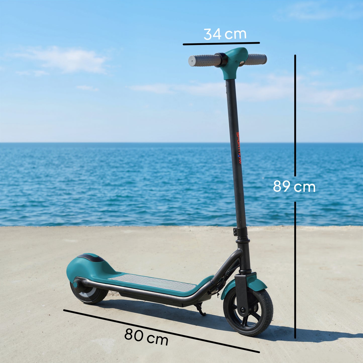 Electric Scooter, Lightweight E Scooter with LED Display, Green