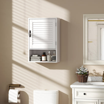 Bathroom Cabinet, Wall Mounted Cabinet with Adjustable Shelves, White