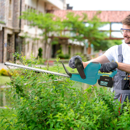 Cordless Hedge Trimmer with Brushless Motor, Blue