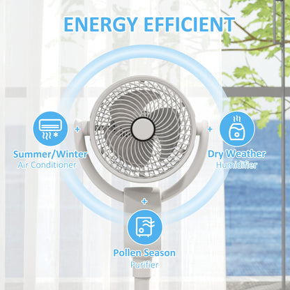 Pedestal Fan, Air Circulation Fan with Oscillating, Tilt, for Home