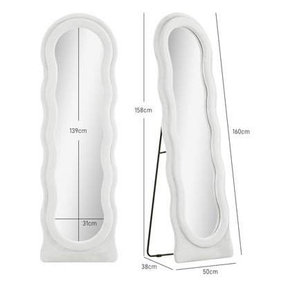 Full Length Mirror, Standing, Leaning or Wall Mirror, White