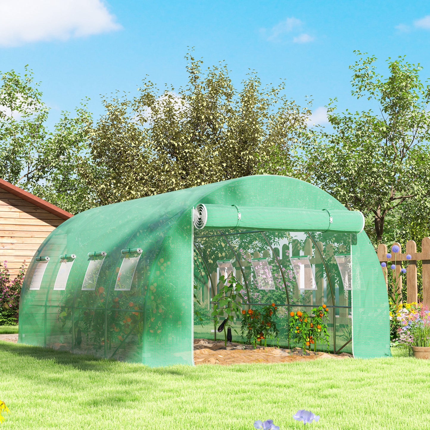 4 x 3 x 2m Greenhouse Replacement Cover ONLY for Tunnel Greenhouse