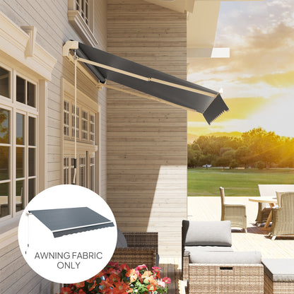 Replacement Canopy for 3 x 2.5 m Awning (Fabric Only), Grey