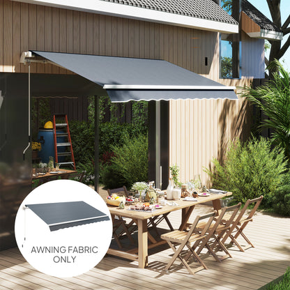 Replacement Canopy for 3 x 2.5 m Awning (Fabric Only), Grey