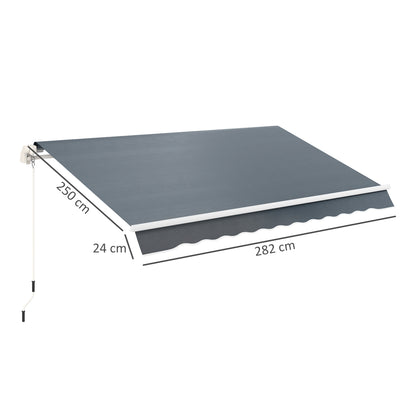 Replacement Canopy for 3 x 2.5 m Awning (Fabric Only), Grey