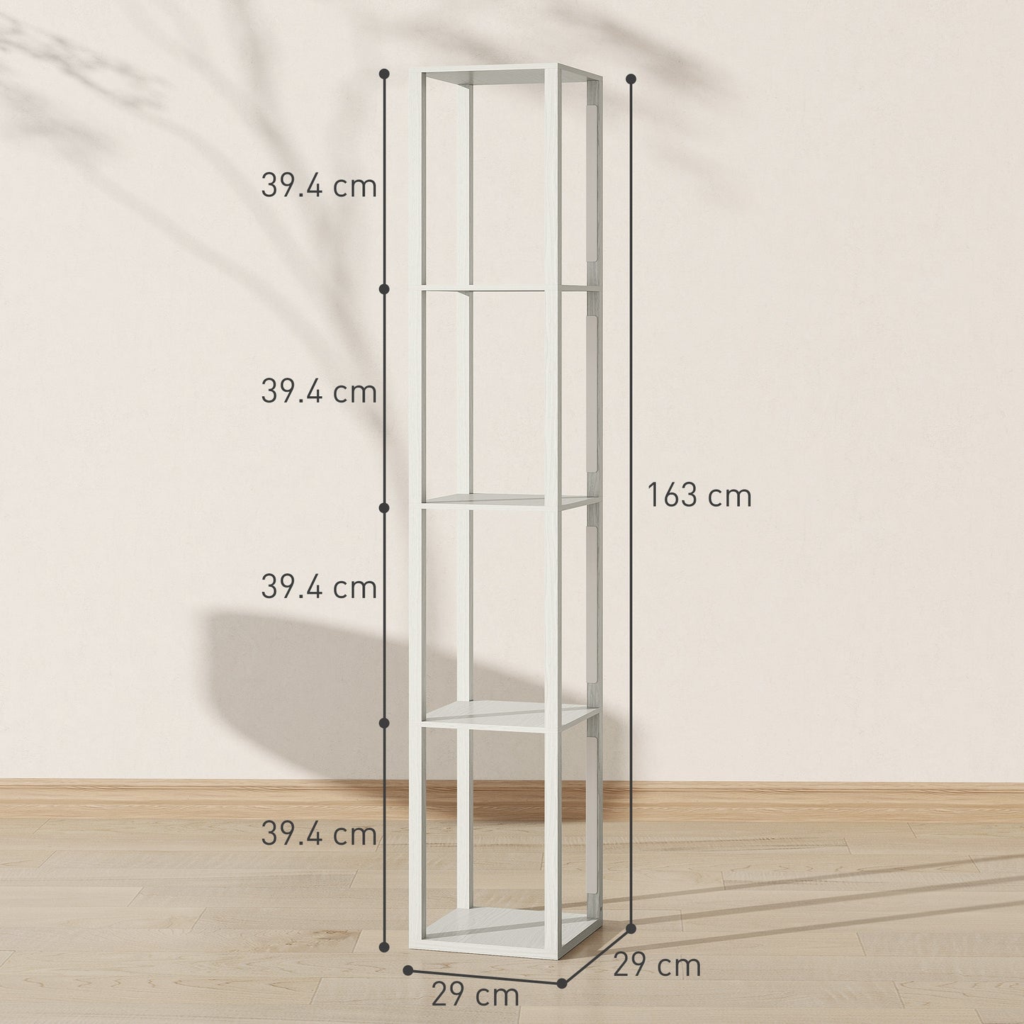 Floor Lamp for Living Room, Standing Lamp with Foot Switch, Oak